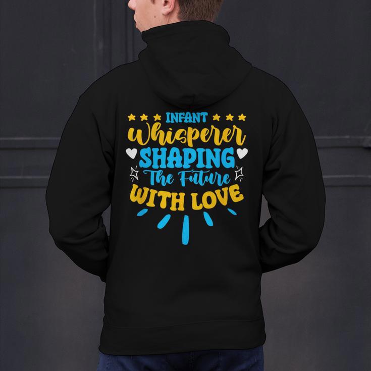 Infant Whisperer Daycare School Childcare Infant Teacher Men's Hoodie Back Print, gift for family, gift for coworker