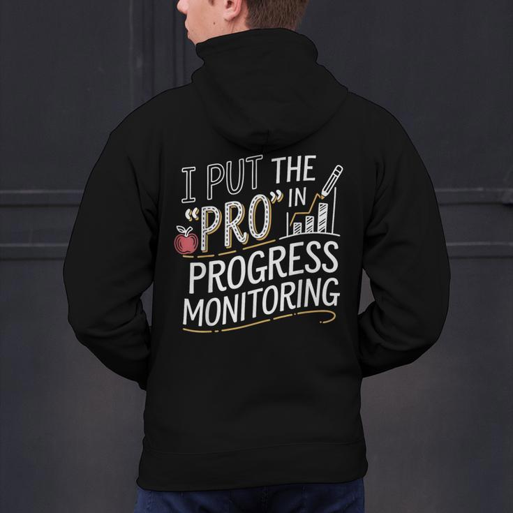 Intervention Teacher Progress Monitoring Intervention Men's Hoodie Back Print, gift for family, gift for coworker