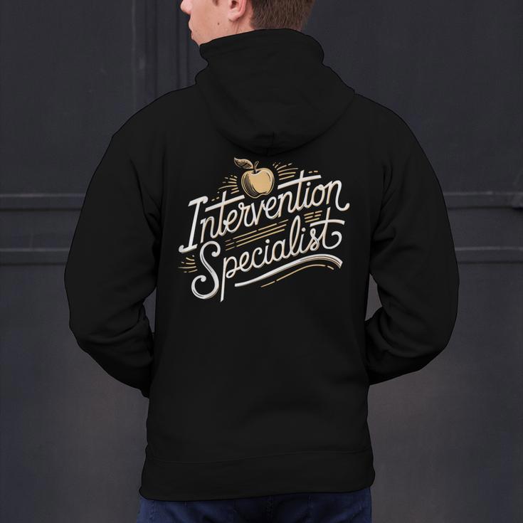 Intervention Teacher Intervention Specialist Men's Hoodie Back Print, gift for family, gift for coworker Intervention Teacher Intervention Specialist Men's Hoodie Back Print, gift for family, gift for coworker