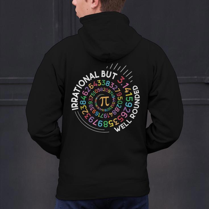 Irrational But Well Rounded Pi Day Math Teacher Student Geek Men's Hoodie Back Print, gift for family, gift for coworker Irrational But Well Rounded Pi Day Math Teacher Student Geek Men's Hoodie Back Print, gift for family, gift for coworker