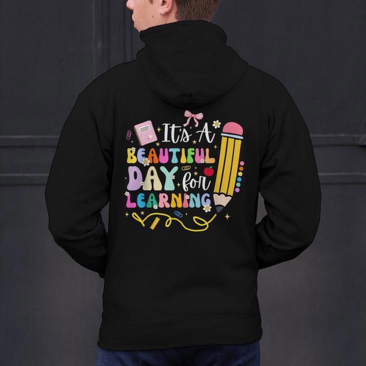It's Beautiful Day For Learning Teacher Students Girls Boys Men's Hoodie Back Print, gift for family, gift for coworker It's Beautiful Day For Learning Teacher Students Girls Boys Men's Hoodie Back Print, gift for family, gift for coworker