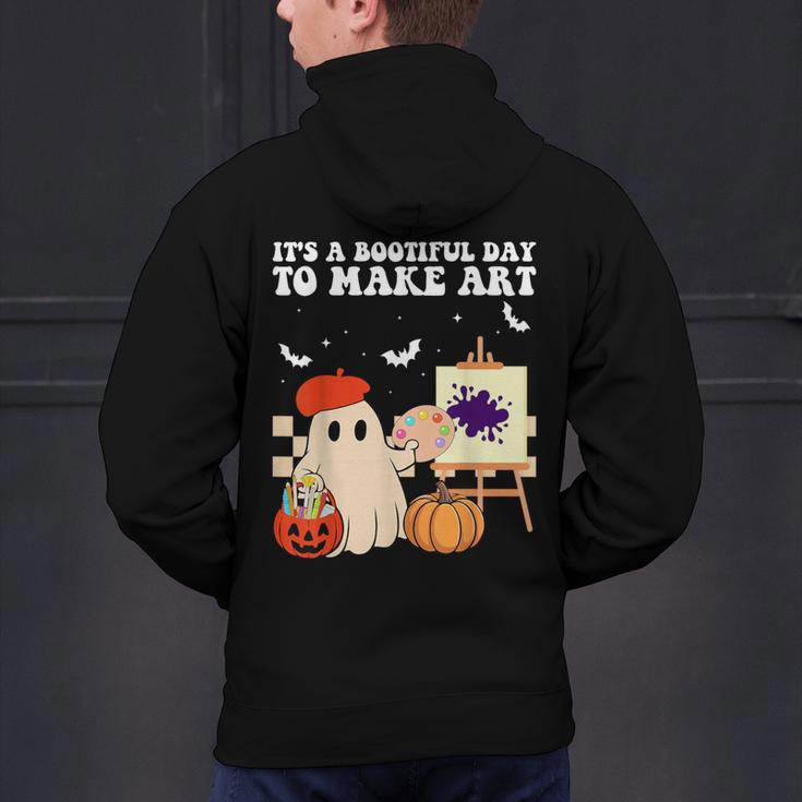 It's A Bootiful Day To Make Art Groovy Art Teacher Halloween Men's Hoodie Back Print, Groovy Teacher Hoodies, gift for family, gift for coworker It's A Bootiful Day To Make Art Groovy Art Teacher Halloween Men's Hoodie Back Print, Groovy Teacher Hoodies, gift for family, gift for coworker