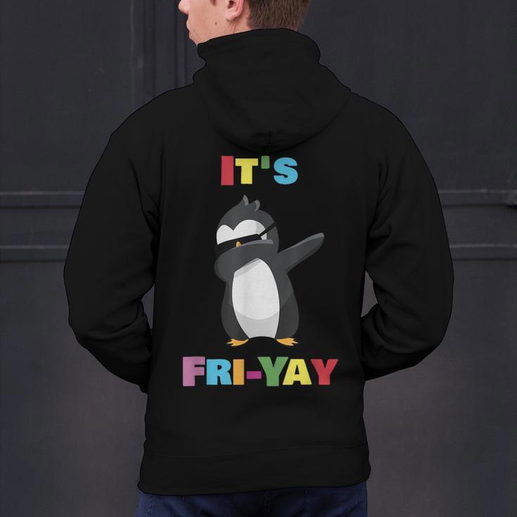 It's Fri-Yay Dabbing Penguin Friday Weekend Teacher Student Men's Hoodie Back Print, gift for family, gift for coworker It's Fri-Yay Dabbing Penguin Friday Weekend Teacher Student Men's Hoodie Back Print, gift for family, gift for coworker