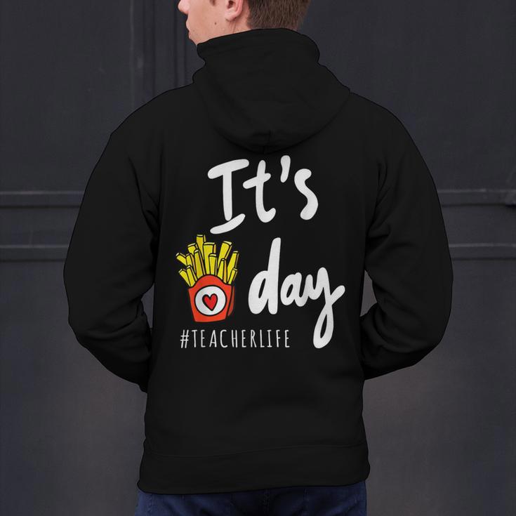 It's Fry Day Teacher Life Men's Hoodie Back Print, gift for family, gift for coworker It's Fry Day Teacher Life Men's Hoodie Back Print, gift for family, gift for coworker