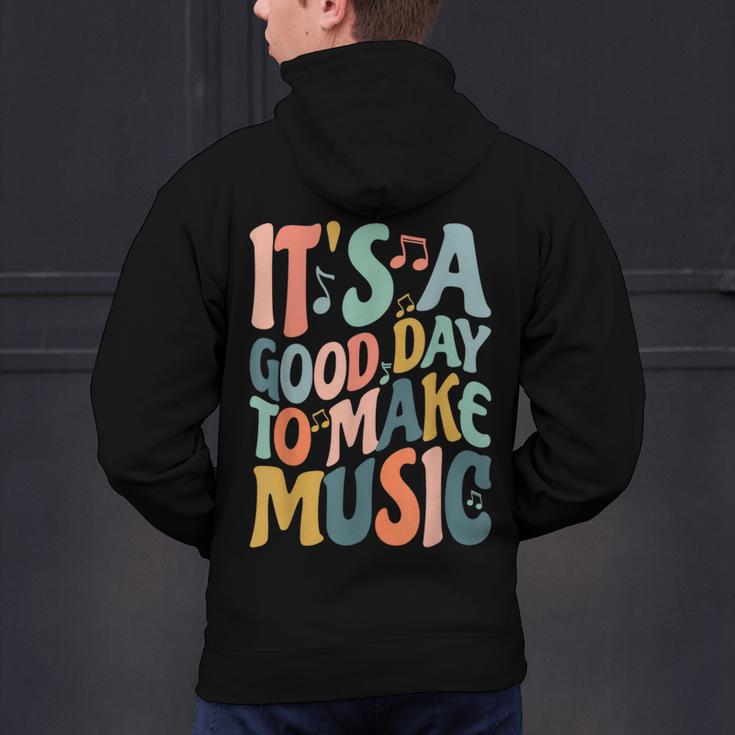 It's A Good Day To Make Music Musician Band Music Teacher Men's Hoodie Back Print, gift for family, gift for coworker It's A Good Day To Make Music Musician Band Music Teacher Men's Hoodie Back Print, gift for family, gift for coworker