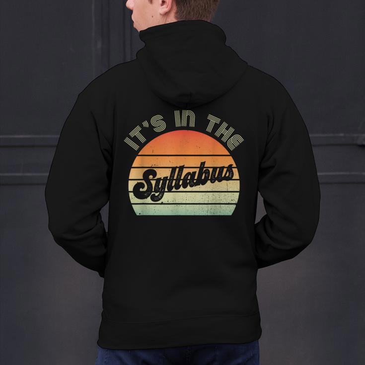 It's In The Syllabus Shirt Professor Saying College Teacher For Men Women Men's Hoodie Back Print, gift for family, gift for coworker It's In The Syllabus Shirt Professor Saying College Teacher For Men Women Men's Hoodie Back Print, gift for family, gift for coworker