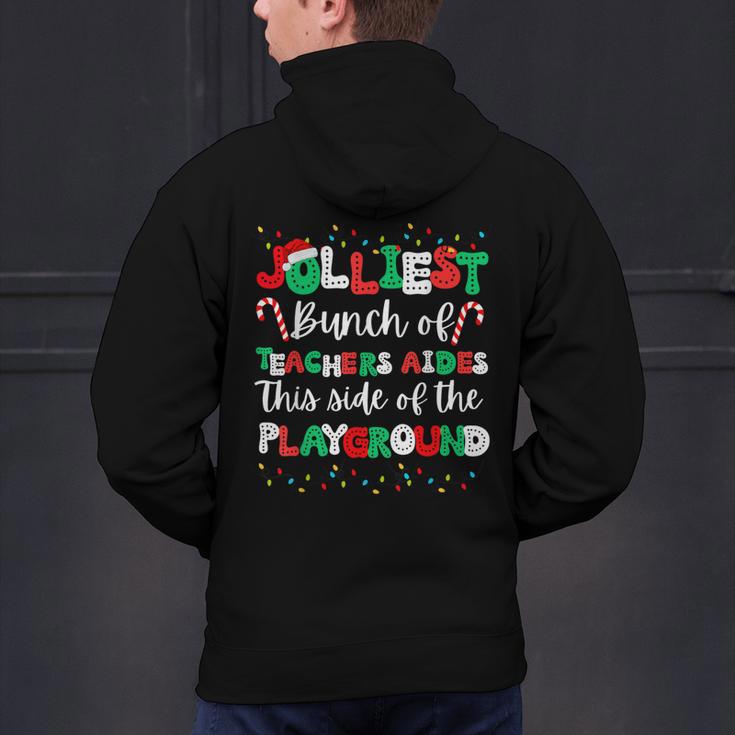 Jolliest Bunch Of Teachers Aides This Side Of The Playground Men's Hoodie Back Print, gift for family, gift for coworker Jolliest Bunch Of Teachers Aides This Side Of The Playground Men's Hoodie Back Print, gift for family, gift for coworker