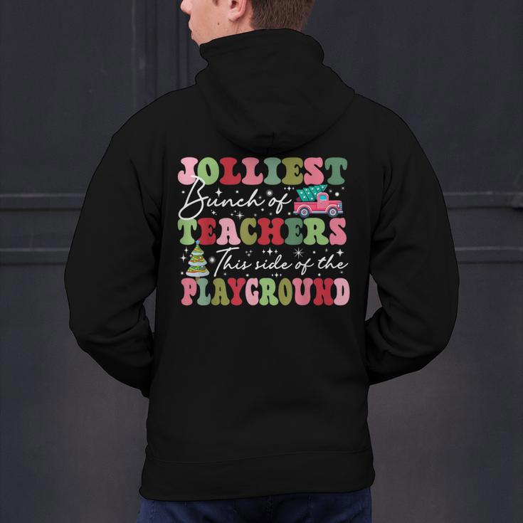 Jolliest Bunch Of Teachers This Side Of The Playground X-Mas Men's Hoodie Back Print, gift for family, gift for coworker
