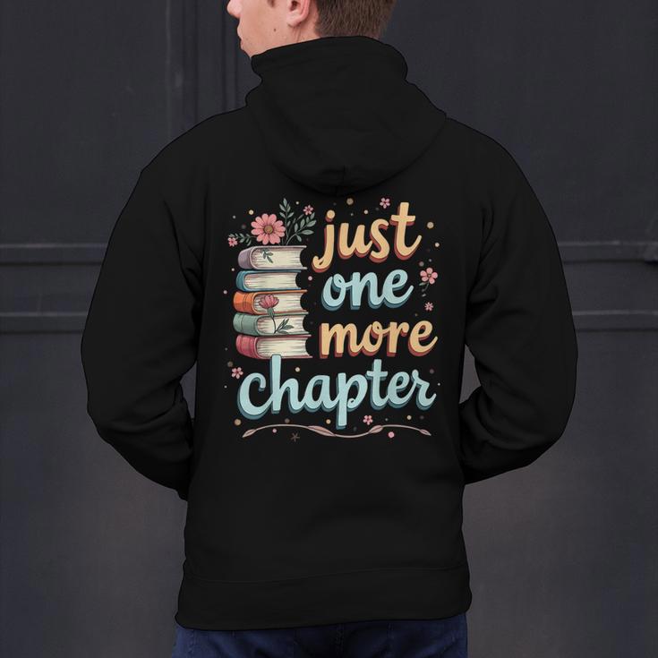 Just One More Chapter Book Reading Floral Teacher Book Lover Men's Hoodie Back Print, gift for family, gift for coworker Just One More Chapter Book Reading Floral Teacher Book Lover Men's Hoodie Back Print, gift for family, gift for coworker