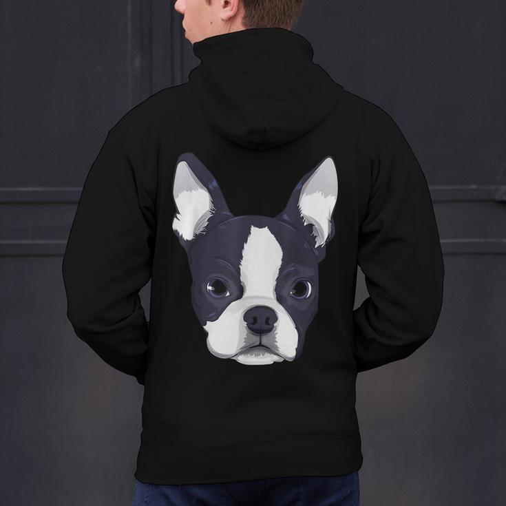 Kids Boston Terrier Dog For Women And Girls Men's Hoodie Back Print, gift for family, gift for coworker