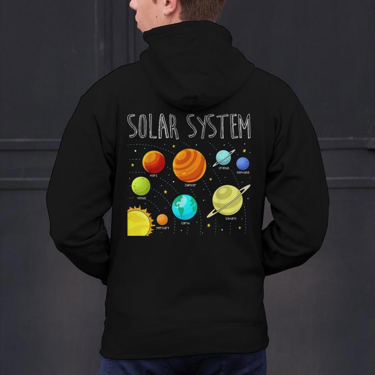 Kids Solar Systems Cute Planets Space Science Teacher School Men's Hoodie Back Print, Science Teacher Hoodies, gift for family, gift for coworker