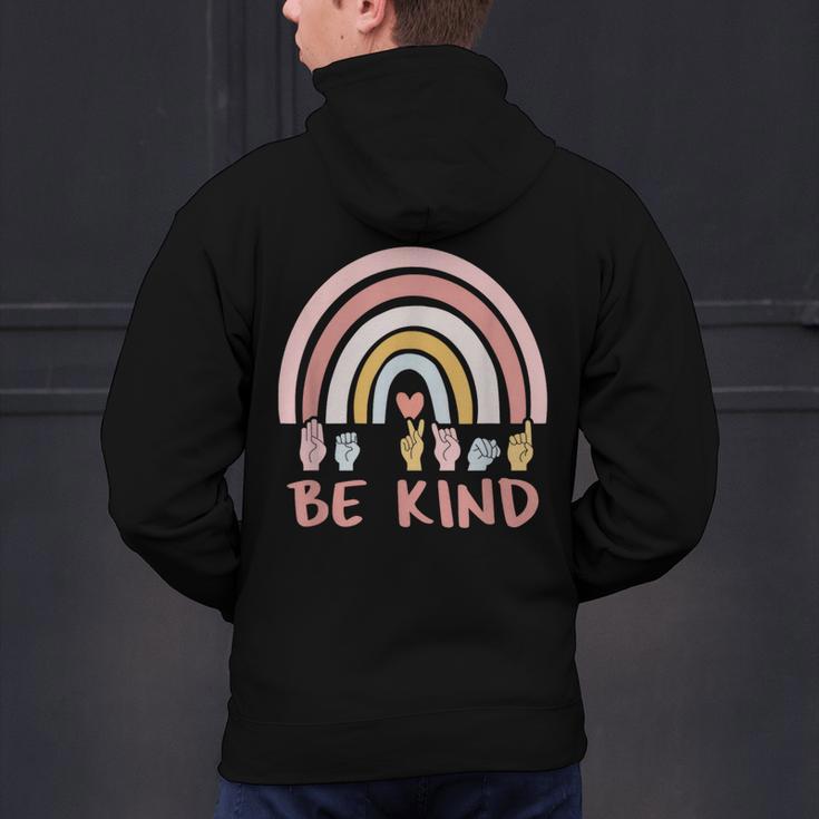 Be Kind ASL Sign Language Deaf SPED Teacher Kids Men Women Men's Hoodie Back Print, gift for family, gift for coworker Be Kind ASL Sign Language Deaf SPED Teacher Kids Men Women Men's Hoodie Back Print, gift for family, gift for coworker