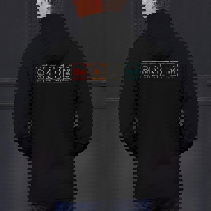 Be Kind Periodic Table Chemistry Teacher Scientist Kindness Men Women Girls Kids Men&#x27;s Hoodie Back Print, gift for family, gift for coworker