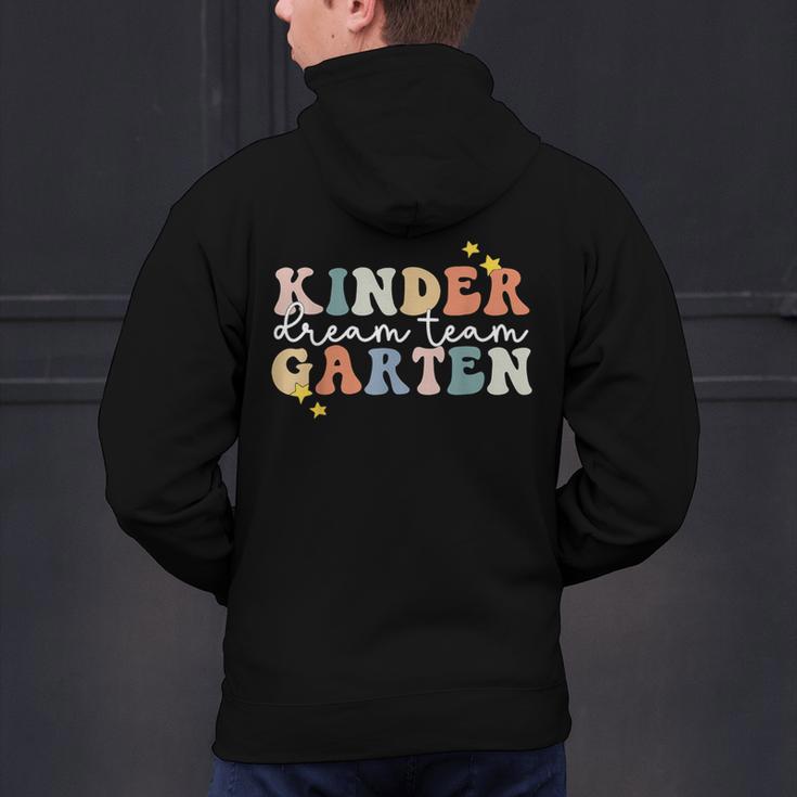 Kindergarten Dream Team Teacher Back To School Men's Hoodie Back Print, gift for family, gift for coworker Kindergarten Dream Team Teacher Back To School Men's Hoodie Back Print, gift for family, gift for coworker