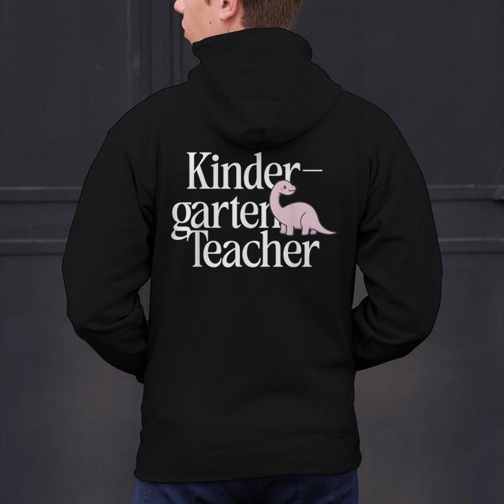 Kindergarten Teacher Dinosaur Back To School Men's Hoodie Back Print, gift for family, gift for coworker Kindergarten Teacher Dinosaur Back To School Men's Hoodie Back Print, gift for family, gift for coworker