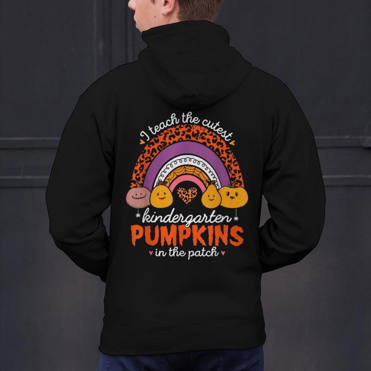 Kindergarten Teacher Pumpkin Patch Cute Men's Hoodie Back Print, gift for family, gift for coworker