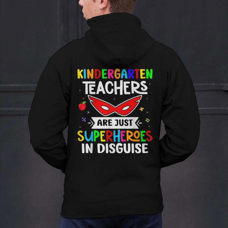 Kindergarten Teachers Are Just Superheroes In Disguise Men's Hoodie Back Print, gift for family, gift for coworker Kindergarten Teachers Are Just Superheroes In Disguise Men's Hoodie Back Print, gift for family, gift for coworker