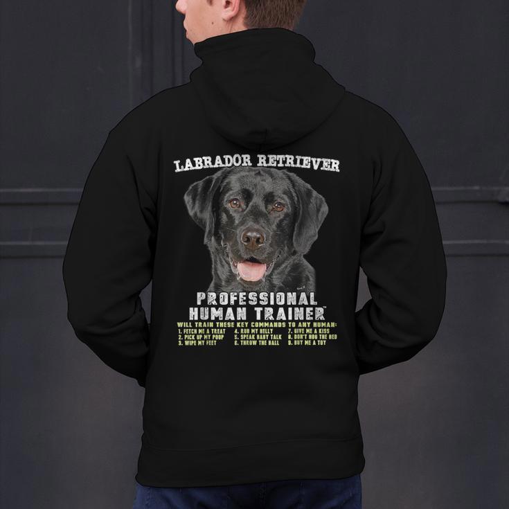 Labrador Retriever Lab Professional Human Trainer Men's Hoodie Back Print, gift for family, gift for coworker