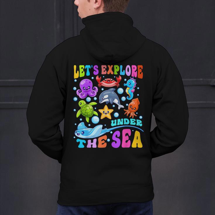 Let's Explore Under The Sea Back To School Student Teacher Men's Hoodie Back Print, gift for family, gift for coworker Let's Explore Under The Sea Back To School Student Teacher Men's Hoodie Back Print, gift for family, gift for coworker