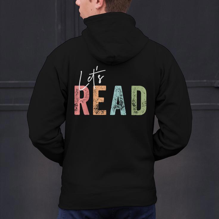 Let's Read Book Nerd Reading Book Lover Librarian Teacher Men's Hoodie Back Print, gift for family, gift for coworker Let's Read Book Nerd Reading Book Lover Librarian Teacher Men's Hoodie Back Print, gift for family, gift for coworker