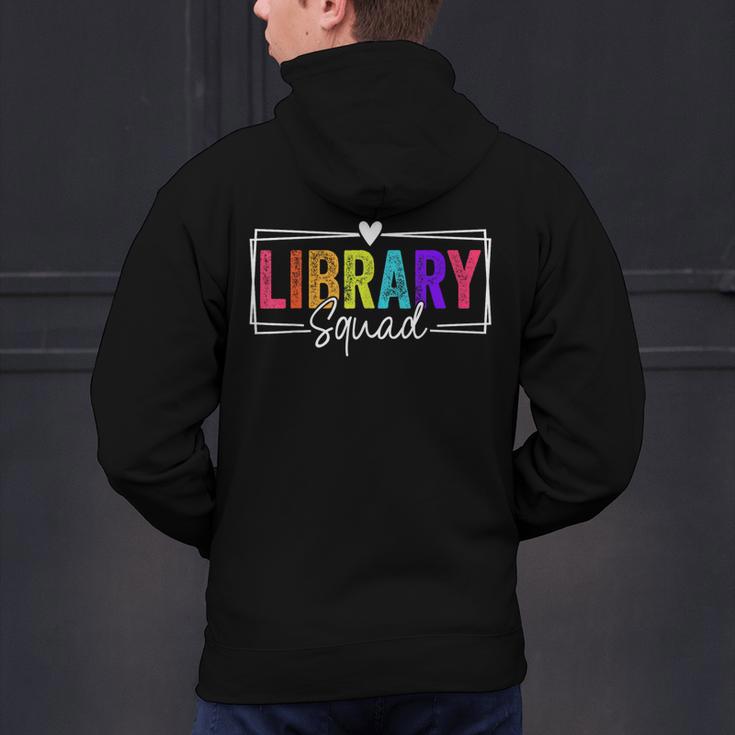 Library Squad Team Librarian Teacher Book Lover Men's Hoodie Back Print, gift for family, gift for coworker Library Squad Team Librarian Teacher Book Lover Men's Hoodie Back Print, gift for family, gift for coworker