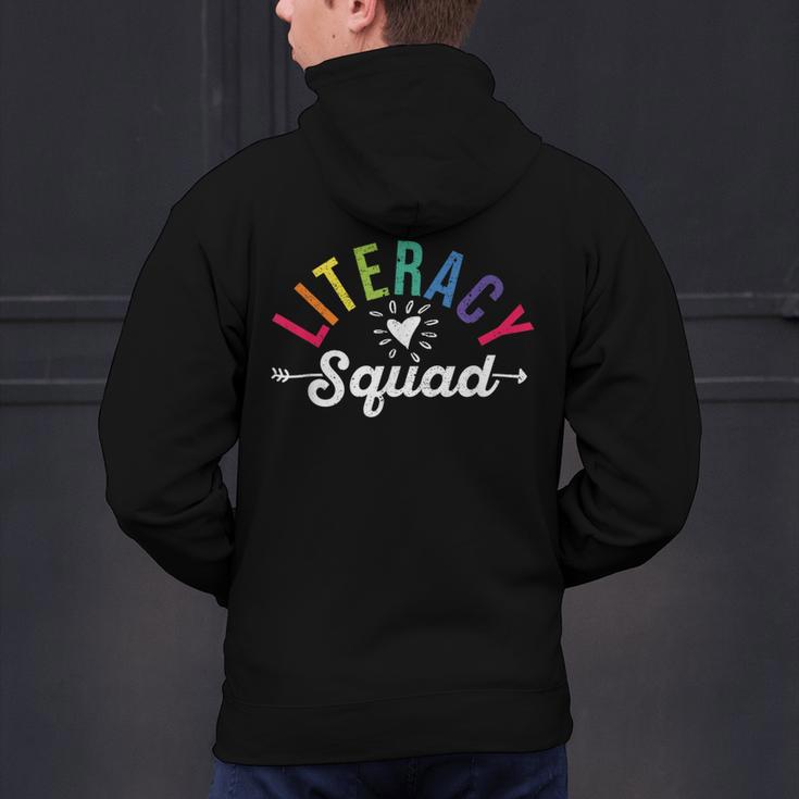 Literacy Squad Reading Teacher Interventionist Specialist Men's Hoodie Back Print, gift for family, gift for coworker Literacy Squad Reading Teacher Interventionist Specialist Men's Hoodie Back Print, gift for family, gift for coworker