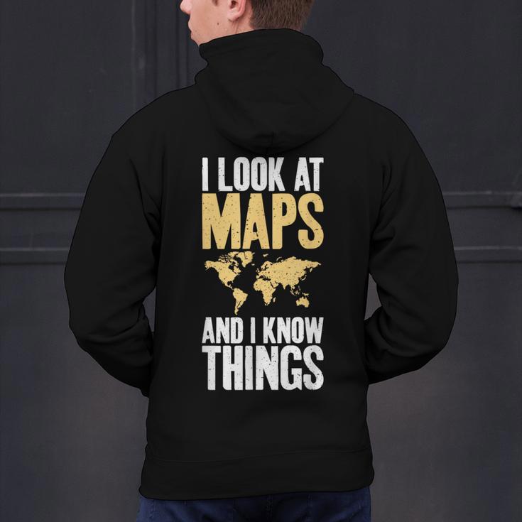 I Look At Maps And i Know Things Teacher Geographer Men's Hoodie Back Print, gift for family, gift for coworker I Look At Maps And i Know Things Teacher Geographer Men's Hoodie Back Print, gift for family, gift for coworker