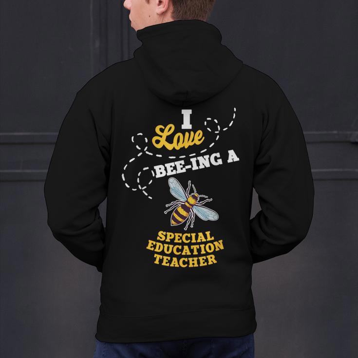 I Love Bee-Ing A Special Education Teacher Honey Bee Job For Men Women Men's Hoodie Back Print, gift for family, gift for coworker