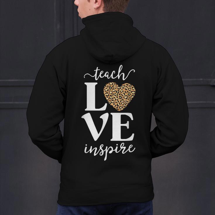 Love Leopard Print Teacher Cheetah School Inspire Teach Men's Hoodie Back Print, gift for family, gift for coworker Love Leopard Print Teacher Cheetah School Inspire Teach Men's Hoodie Back Print, gift for family, gift for coworker