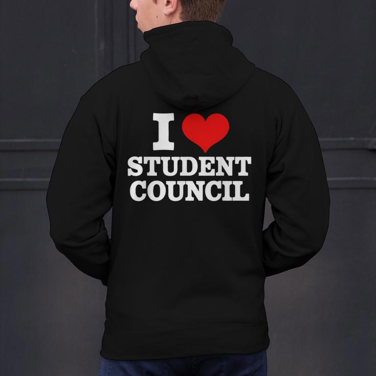 I Love Student Council Student Teacher Men's Hoodie Back Print, gift for family, gift for coworker