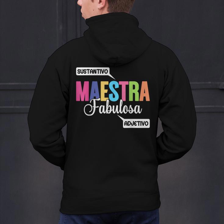 Maestra Fabulosa Bilingual Spanish Espanol Teacher School Men's Hoodie Back Print, gift for family, gift for coworker Maestra Fabulosa Bilingual Spanish Espanol Teacher School Men's Hoodie Back Print, gift for family, gift for coworker