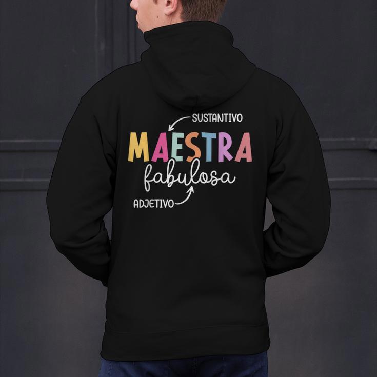 Maestra Fabulosa Maestra De EspañOl Spanish Teacher Men's Hoodie Back Print, gift for family, gift for coworker Maestra Fabulosa Maestra De EspañOl Spanish Teacher Men's Hoodie Back Print, gift for family, gift for coworker