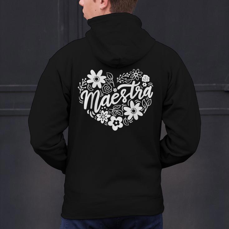 Maestra Spanish Teacher Men's Hoodie Back Print, gift for family, gift for coworker