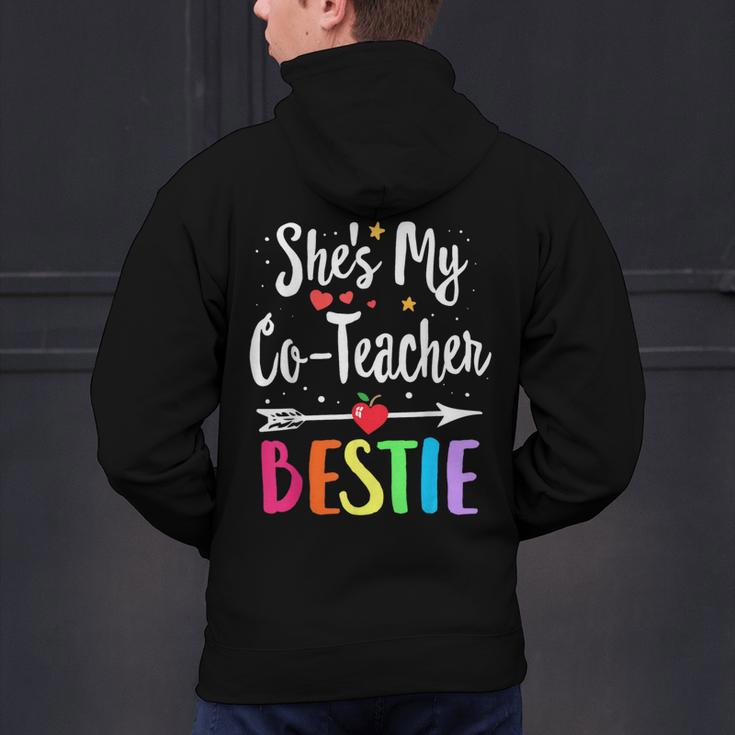 Matching Co-Teacher Best Friend She's My Bestie Work Team Men's Hoodie Back Print, gift for family, gift for coworker Matching Co-Teacher Best Friend She's My Bestie Work Team Men's Hoodie Back Print, gift for family, gift for coworker