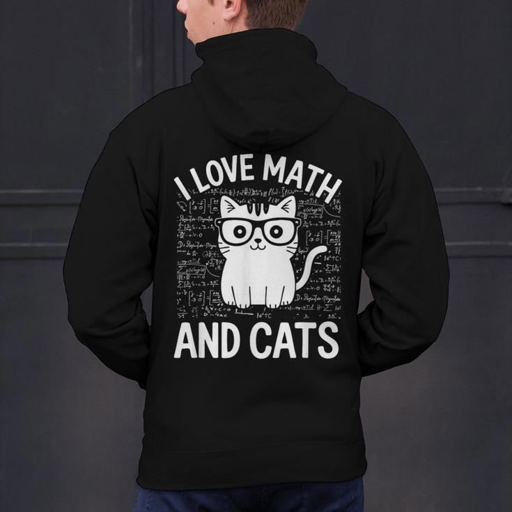 Math And Cats Apparel For Teachers Students Cat Lovers Men's Hoodie Back Print, gift for family, gift for coworker Math And Cats Apparel For Teachers Students Cat Lovers Men's Hoodie Back Print, gift for family, gift for coworker