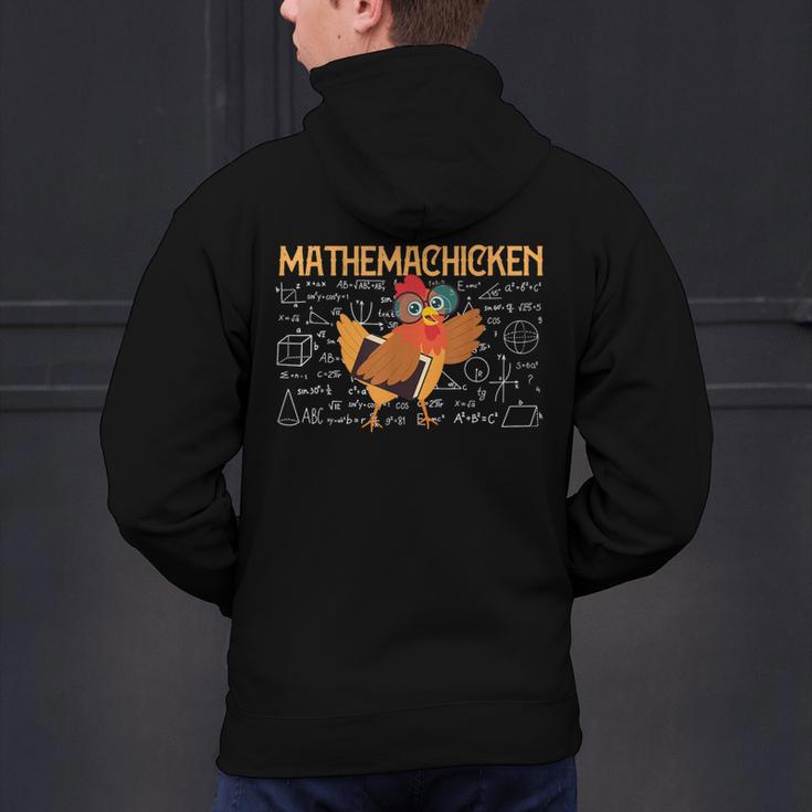 Math Nerd The Mathemachicken a Math Teacher Men's Hoodie Back Print, gift for family, gift for coworker