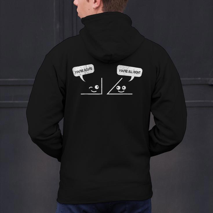 Math Saying You Are Acute Algebra Maths Teacher For Men Women Men's Hoodie Back Print, gift for family, gift for coworker