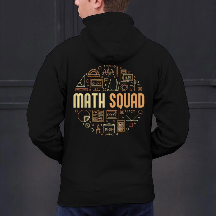Math Squad For Teacher Or Student Mathematics Men Women Kids Men's Hoodie Back Print, gift for family, gift for coworker