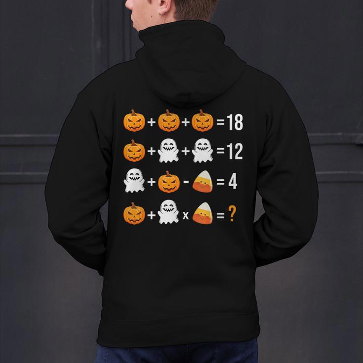 Math Teacher Halloween Equation Pumpkin Ghost Candy Corn Men's Hoodie Back Print, gift for family, gift for coworker Math Teacher Halloween Equation Pumpkin Ghost Candy Corn Men's Hoodie Back Print, gift for family, gift for coworker