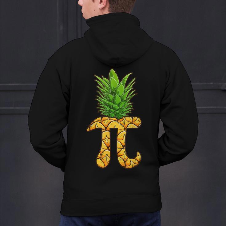 Math Teacher Hawaiian Shirts Pineapple Pi Day Symbol Men's Hoodie Back Print, gift for family, gift for coworker