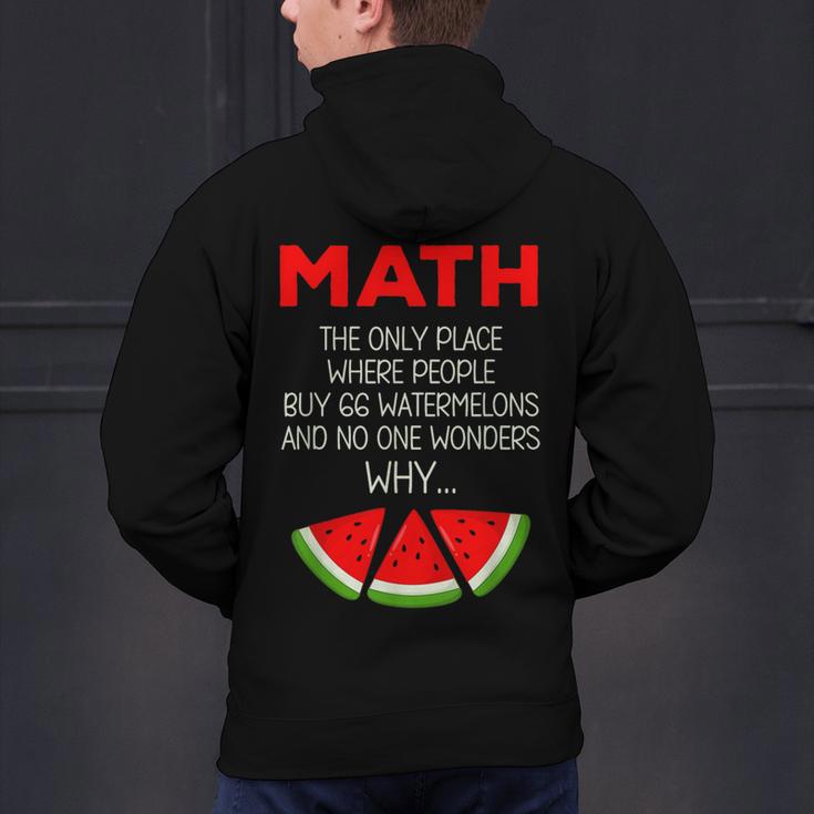 Math Watermelon Calculation Joke Teacher Student Men's Hoodie Back Print, gift for family, gift for coworker Math Watermelon Calculation Joke Teacher Student Men's Hoodie Back Print, gift for family, gift for coworker