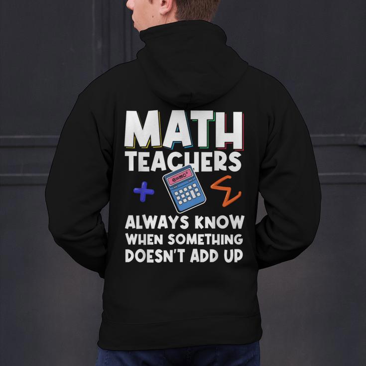 Mathematics Teachers Math Teacher For Men Women Men's Hoodie Back Print, gift for family, gift for coworker