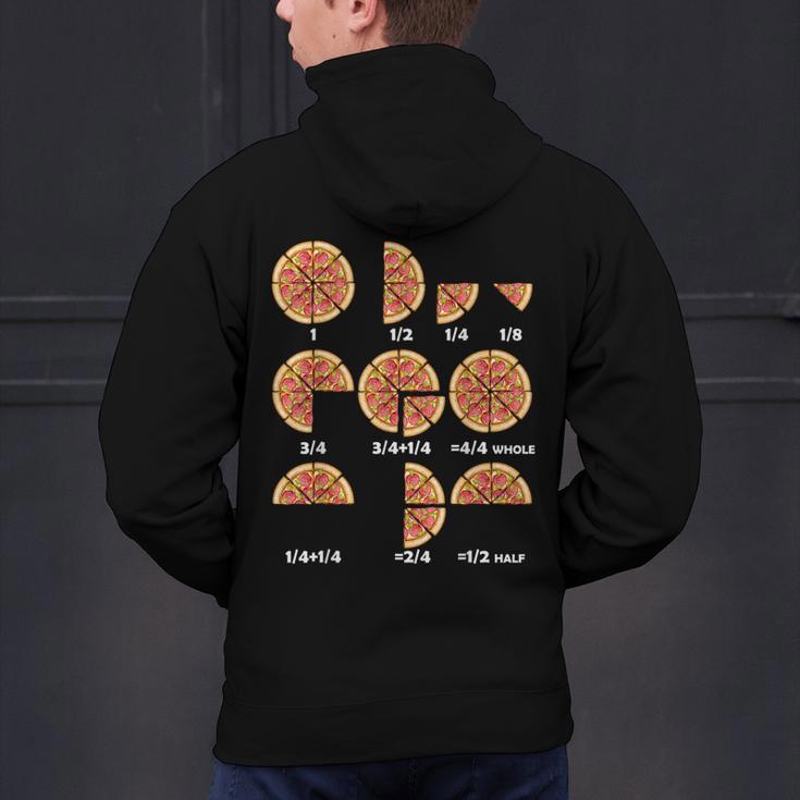 Maths Day Costume Idea Kids Teachers Pizza Slice Fraction Men's Hoodie Back Print, gift for family, gift for coworker Maths Day Costume Idea Kids Teachers Pizza Slice Fraction Men's Hoodie Back Print, gift for family, gift for coworker