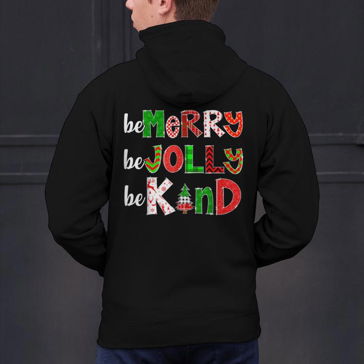 Be Merry Be Jolly Be Kind Merry Christmas Teacher Xmas Pjs Men's Hoodie Back Print, gift for family, gift for coworker
