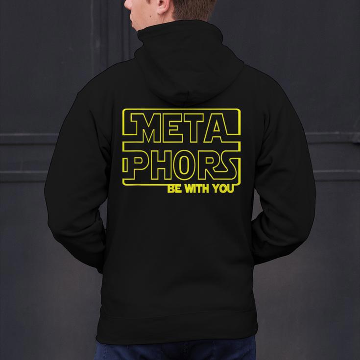 Metaphors Be With You English Teacher Shirts T-Shirt Men's Hoodie Back Print, English Teacher Hoodies, gift for family, gift for coworker