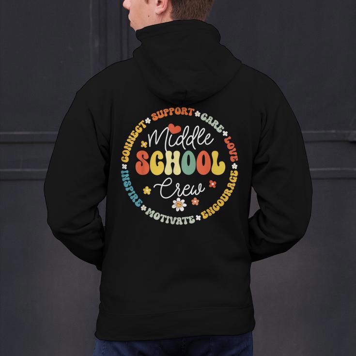 Middle School Crew Back To School For Teacher Men's Hoodie Back Print, gift for family, gift for coworker Middle School Crew Back To School For Teacher Men's Hoodie Back Print, gift for family, gift for coworker