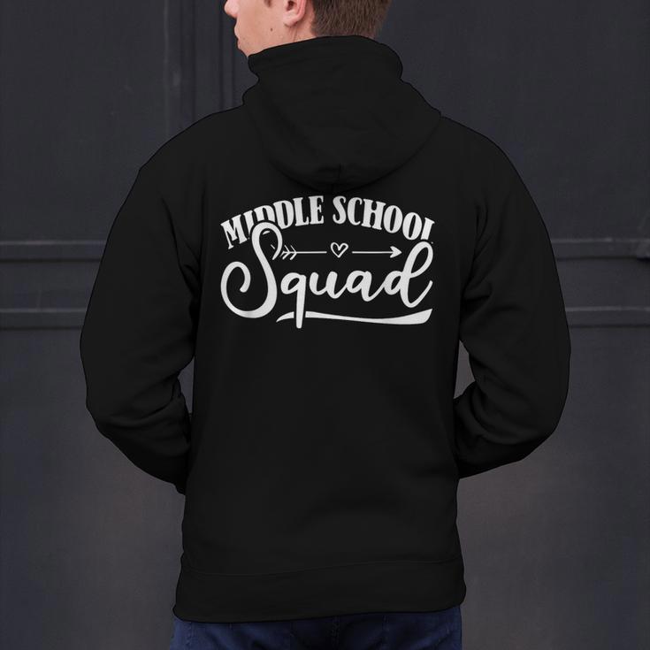 Middle School Squad Teacher Men's Hoodie Back Print, gift for family, gift for coworker Middle School Squad Teacher Men's Hoodie Back Print, gift for family, gift for coworker