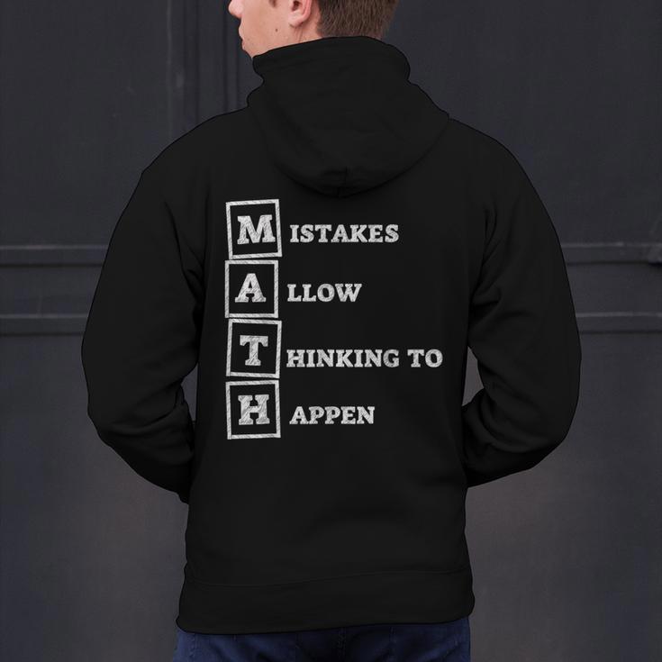 Mistakes Allow Thinking To Happen School Math Teacher Men's Hoodie Back Print, gift for family, gift for coworker Mistakes Allow Thinking To Happen School Math Teacher Men's Hoodie Back Print, gift for family, gift for coworker