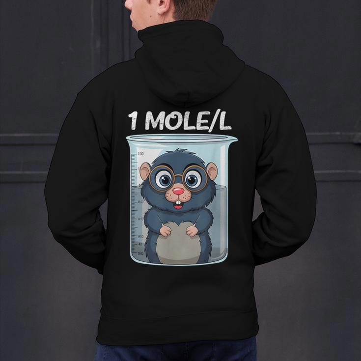 Mole Chemistry Chemist Student Science Teacher Men's Hoodie Back Print, Science Teacher Hoodies, gift for family, gift for coworker