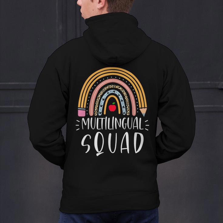 Multilingual Squad Multilingual Teacher Appreciation Kids Men's Hoodie Back Print, gift for family, gift for coworker Multilingual Squad Multilingual Teacher Appreciation Kids Men's Hoodie Back Print, gift for family, gift for coworker